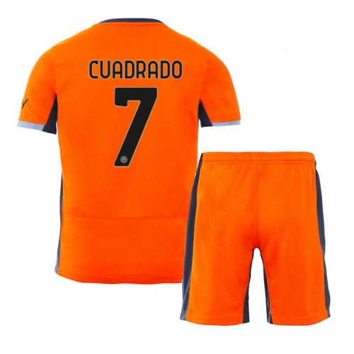 Fotballdrakt Barn Inter Milan Juan Cuadrado #7 Tredjedraktsett 2023-24 Kortermet (+ Korte bukser)
